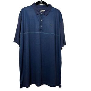 Callaway Opti Dri Shirt Men's XL Blue Ombré Polo Sun Protection Moisture Wicking